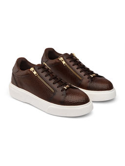 DABLR SHOES - Seattle - Chestnut Brown Leather Sneakers