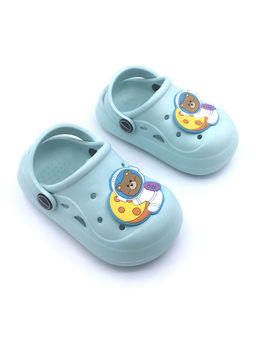 Hopscotch - Unisex Aqua Animal Applique Clogs