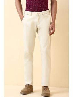 Allen Solly - Men Beige Solid Casual Trousers