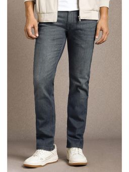 Louis Philippe - Men Navy Blue Mid Slim Fit Jeans