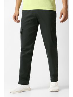 Van Heusen - Men Solid Green Trousers