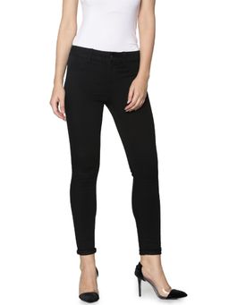 ONLY - Black Mid Waist Ankle Length Skinny Fit Jeans