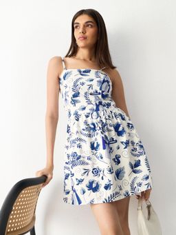The Souled Store - White Printed Regular Dress
