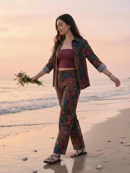 ZUMMER - Black Printed Regular Co-Ord Set