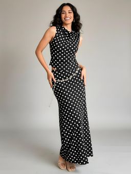 Uptownie - Black Polka Dots Regular Co-Ord Set