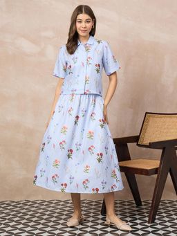Uptownie - Blue Floral Regular Co-Ord Set