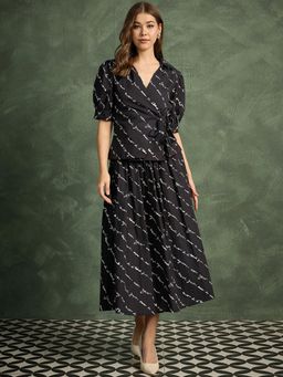 Uptownie - Black Typography Regular Co-Ord Set