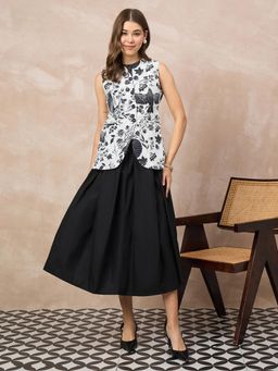 Uptownie - Black Floral Regular Co-Ord Set