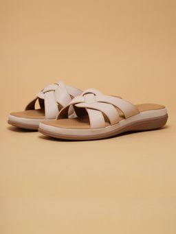 ERIDANI - Liam Cream Comfort Platform Sandals