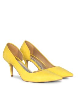 Saint G - Women Yellow Suede Leather Pumps