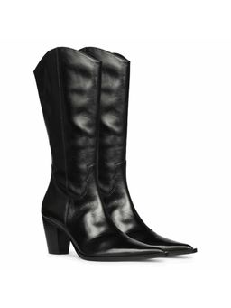 Saint G - Women Black Leather Long Casual Boots