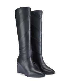 Saint G - Women Black Leather Long Casual Boots