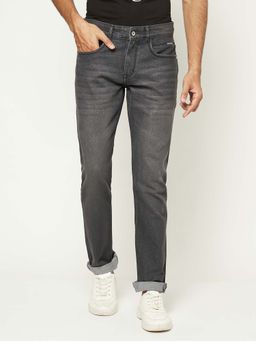 CRIMSOUNE CLUB - Men's Sophisticated Grey Denim Jeans