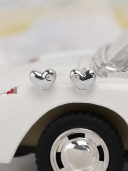 Praavy - 925 Sterling Silver You Live In My Heart Kids Studs