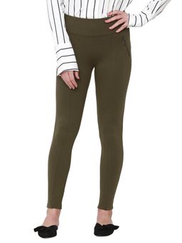VERO MODA - Olive Solid Ankle Length Legging