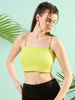 KASSUALLY - Yellow Shoulder Straps Bralette Crop Top