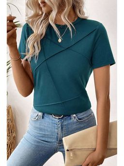 Errabelly - Blue Sapphire Solid Round Neck T Shirt