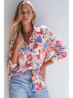 Errabelly - Multi-Color Floral Print Slim Fit Shirt