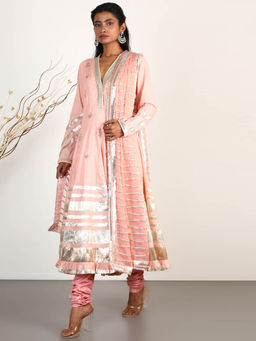 Gopi Vaid - Embellished Sitara AG Churidar And Kurta With Dupatta (Set of 3)