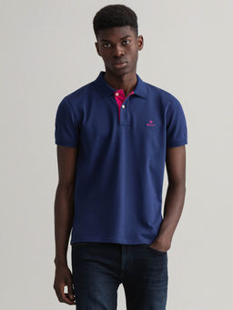 GANT - Blue Solid Polo T-Shirt