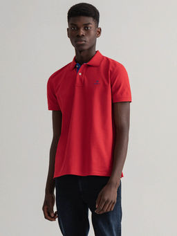 GANT - Red Solid Polo T-Shirt