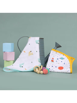 Kicks and Crawl - Multi-Color Baby Explorer Reversible Organic Wash Cloth (Pack Of 2)