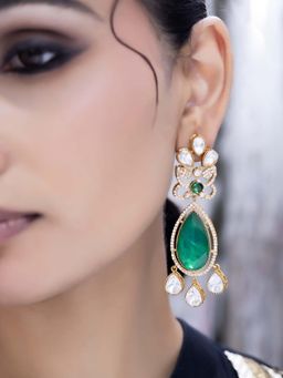 Jovi's Jewels - Irya Polki & Emerald Green Earrings