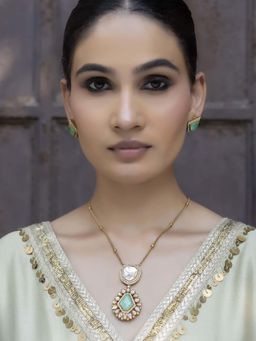 Jovi's Jewels - Green Ratna - Polki Grace Jewellery Set