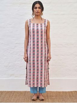 MAAND - White Printed Cotton Kurta