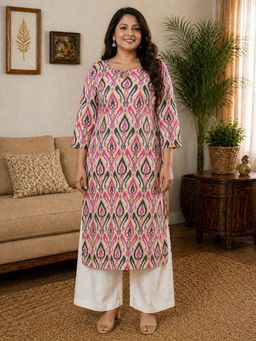 Rajnandini - Pink Printed Cotton Kurta