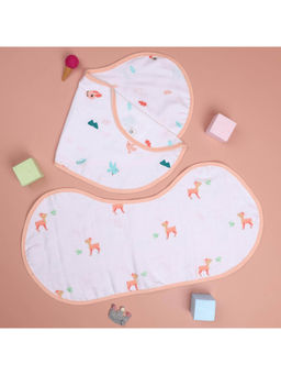 Kicks and Crawl - Multi-Color Crawling Cuties Reversible Organic Burp Cloth Bibs (Pack Of 2)