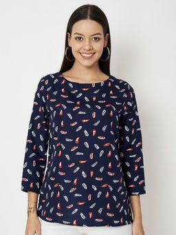 BRINNS - Regular Casual Top Navy Blue