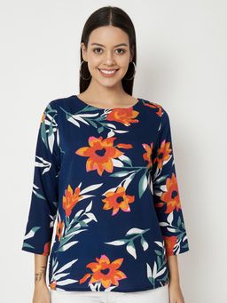 BRINNS - Regular Casual Top Navy Blue