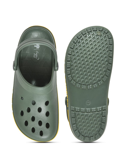 Buy WOODLAND Mens Olive Clogs Online