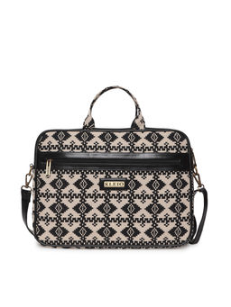 KLEIO - Black Jacquard Laptop Bag