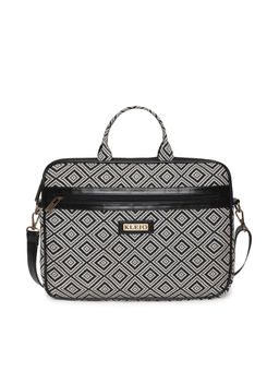 KLEIO - Black Jacquard Laptop Bag