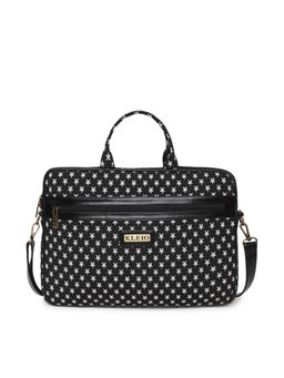KLEIO - Black Jacquard Laptop Bag