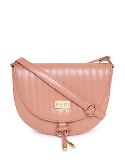 KLEIO - Half Moon Peach Sling Bag for Girls Ladies