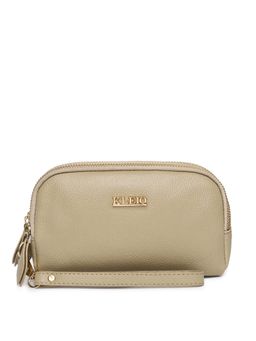 KLEIO - Vegan Leather Travel Cosmetics Toiletry Organizer Bag (BEIGE)