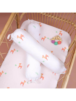 Kicks and Crawl - Pink Deer Organic Bolsters (Pack Of 2)