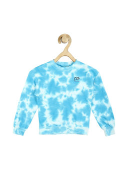 Peter England - Girls Blue Tie & Dye Sweatshirt