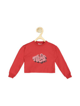 Peter England - Girls Red Graphic Sweatshirt