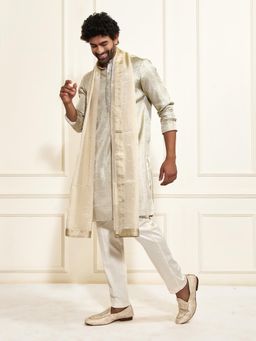 Vastramay - Men Beige Tissue Silk Dupatta