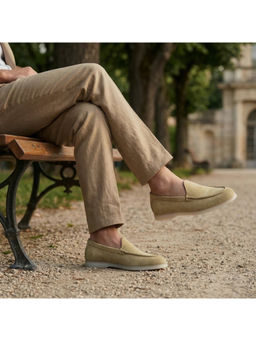 NAUVAB - Nagra Beige Suede Loafer