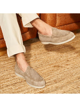 NAUVAB - Nagra Tan Suede Round Toe Loafer