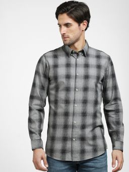 Selected - Grey Check Organic Cotton Shirt
