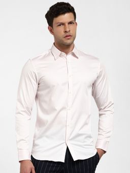 Selected - Pink Slim Fit Full Sleeves Formal Shirt