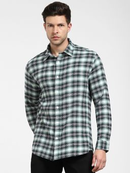 Selected - Green Check Print Full Sleeves Shirt