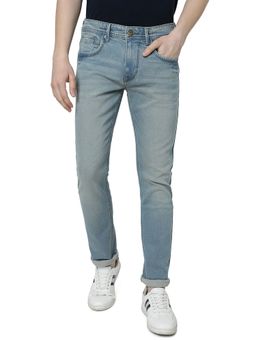 Greenfibre - Men's Washed River Blue Cotton Stretch Jeans