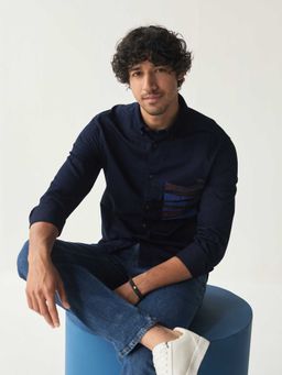 Andamen - Indigo Wave Shirt Regular Fit
